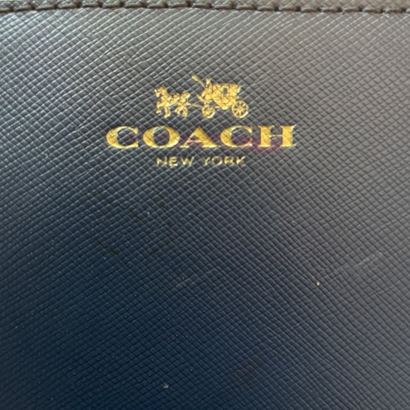 Dark blue coach wristlet - Picture 3 of 5